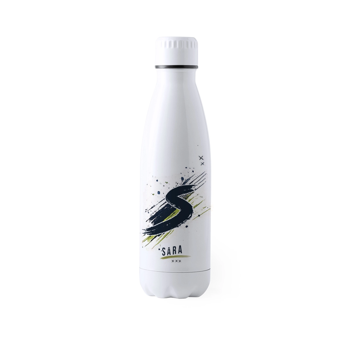 Botella personalizada con inicial | Diseño deportivo