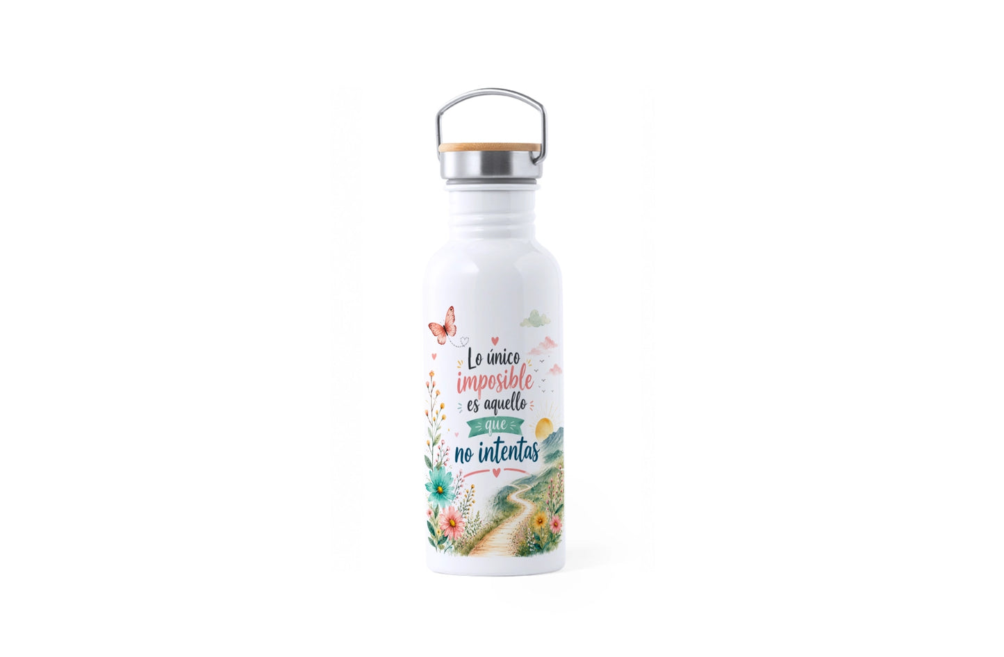 Botella Motivadora 700 ml– "Lo único imposible es aquello que no intentas"