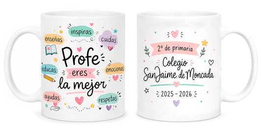 Taza "Profe, eres la mejor"