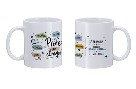 Taza "Profe, eres el mejor"