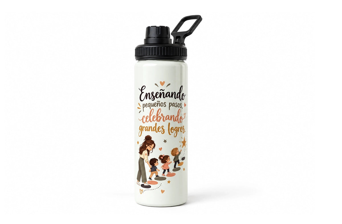 Botella para profesora de Infantil o Primaria  | Aluminio 800 ml