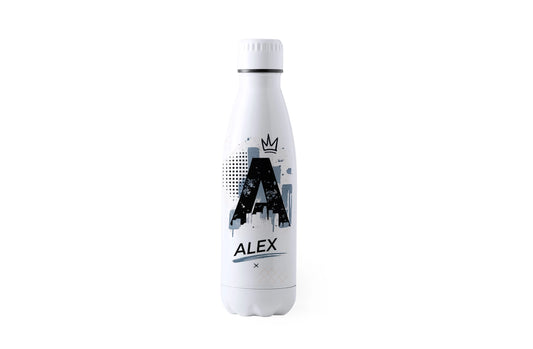 Botella personalizada con inicial | Diseño urbano