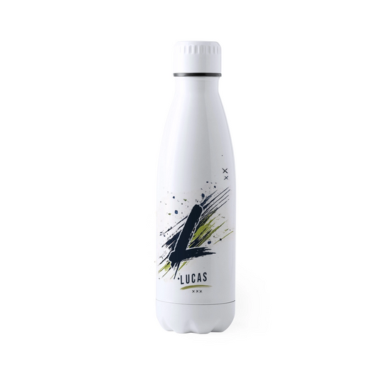 Botella personalizada con inicial | Diseño deportivo