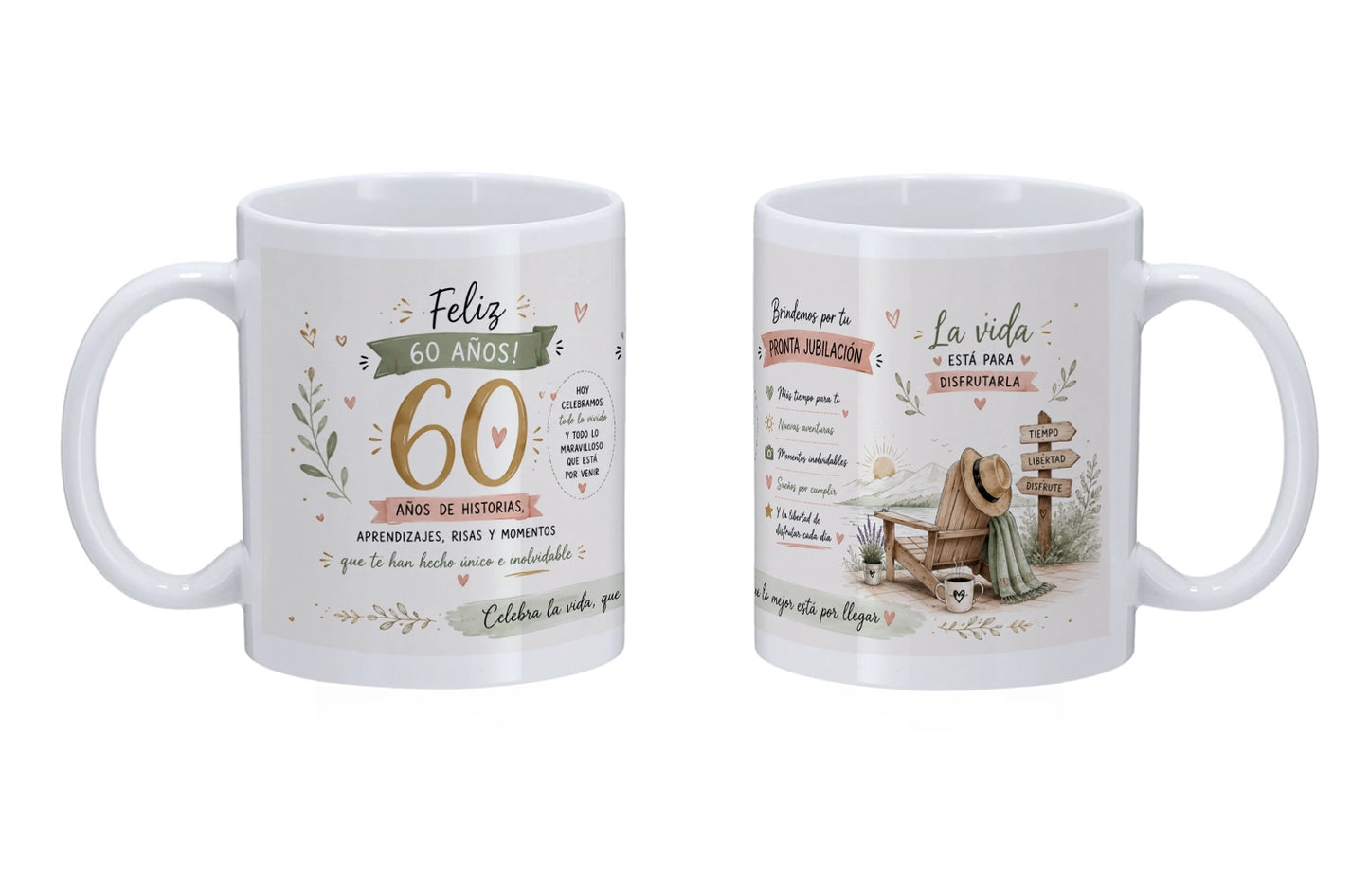 Taza para felicitar los cumpleaños (30, 40, 50 y 60 años!)