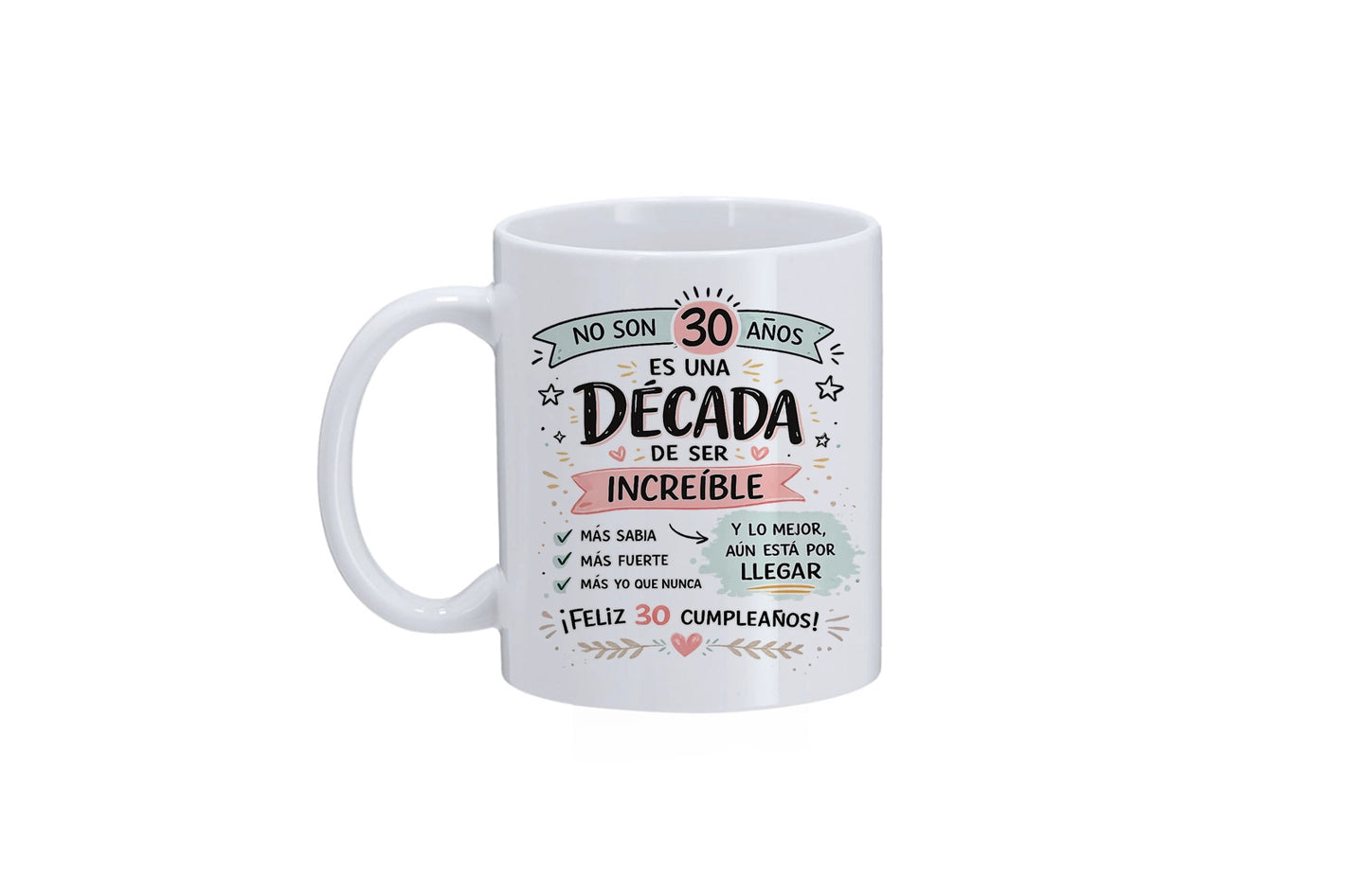 Taza para felicitar los cumpleaños (30, 40, 50 y 60 años!)
