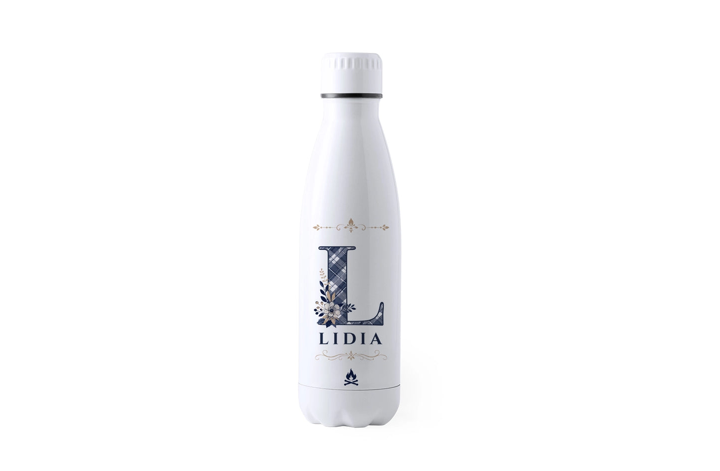 Botella personalizada con inicial para falleros y falleras | Regalos fallas