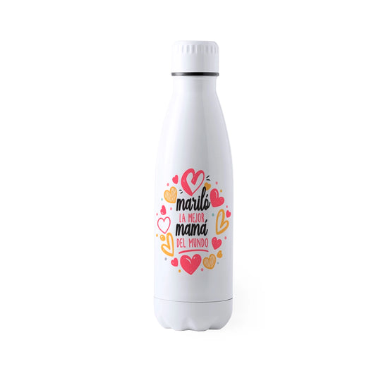 Botella personalizada con el nombre de mamá