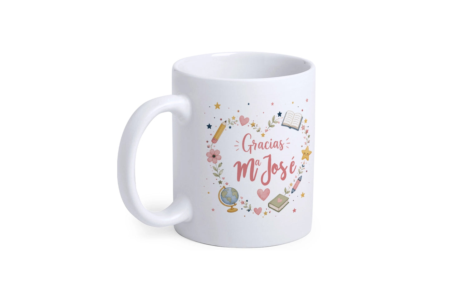 Taza personalizada para profesora – Gracias + nombre de la profe